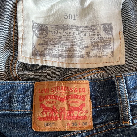 Levi’s 501 Button Fly Size W36 L30 - Picture 5 of 5